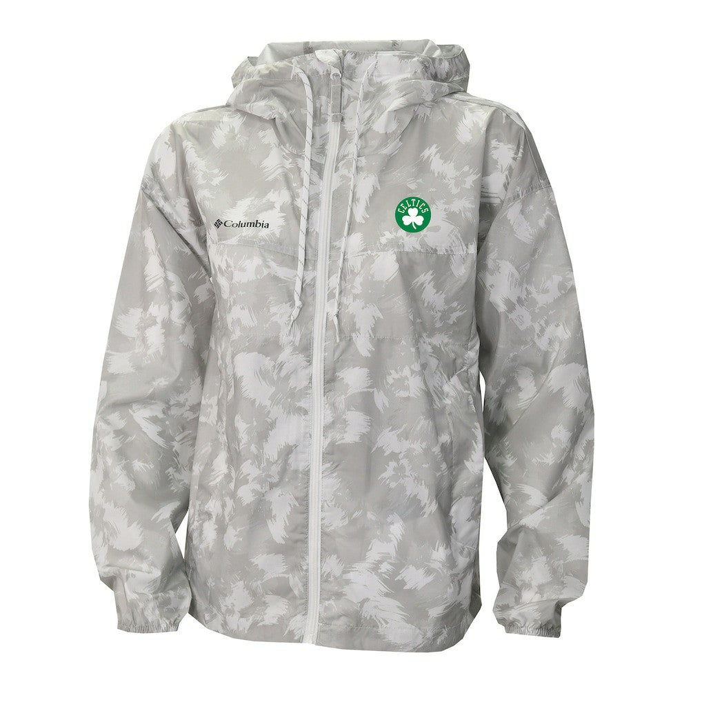 Columbia Boston Celtics Women's Flash Challenger II Omni-Shade Full-Zip Windbreaker Jacket Gray