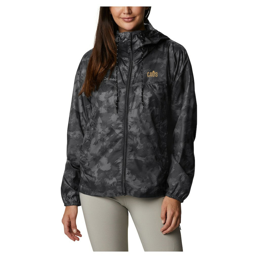 Columbia Cleveland Cavaliers Women's Flash Challenger II Omni-Shade Full-Zip Windbreaker Jacket Black