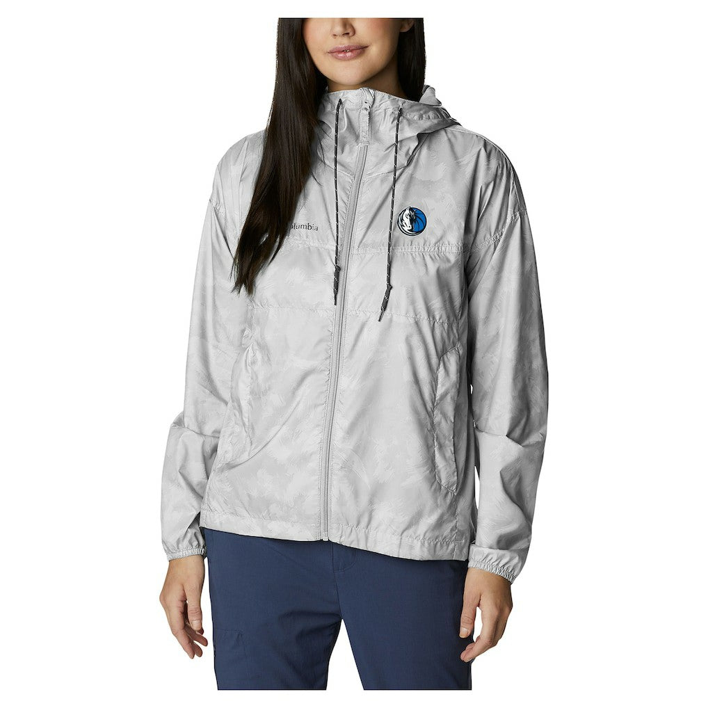 Columbia Dallas Mavericks Women's Flash Challenger II Omni-Shade Full-Zip Windbreaker Jacket White