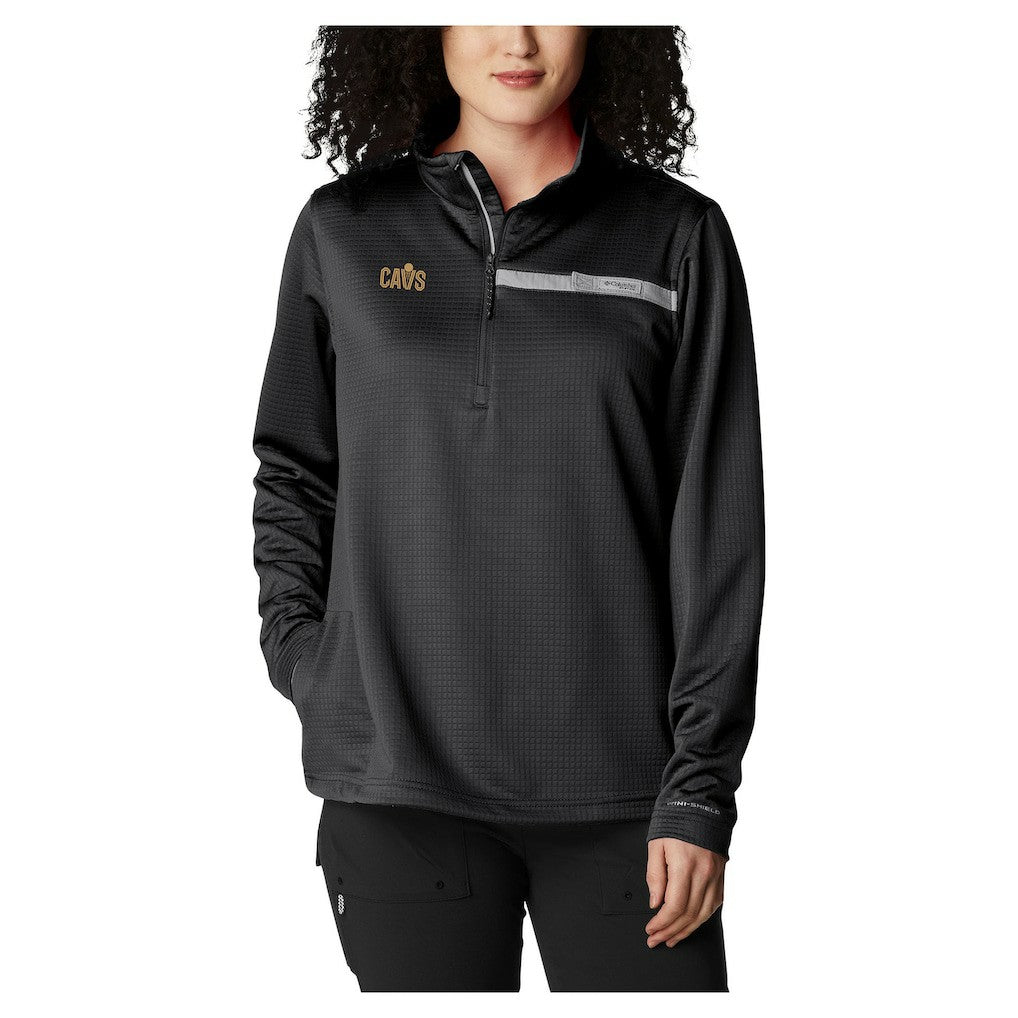 Columbia Cleveland Cavaliers Women's Skiff Guide Fleece Pullover Top Black