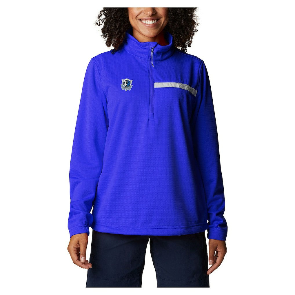Columbia Dallas Mavericks Women's Skiff Guide Fleece Pullover Top Blue
