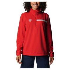 Columbia Atlanta Hawks Women's Skiff Guide Fleece Pullover Top Red