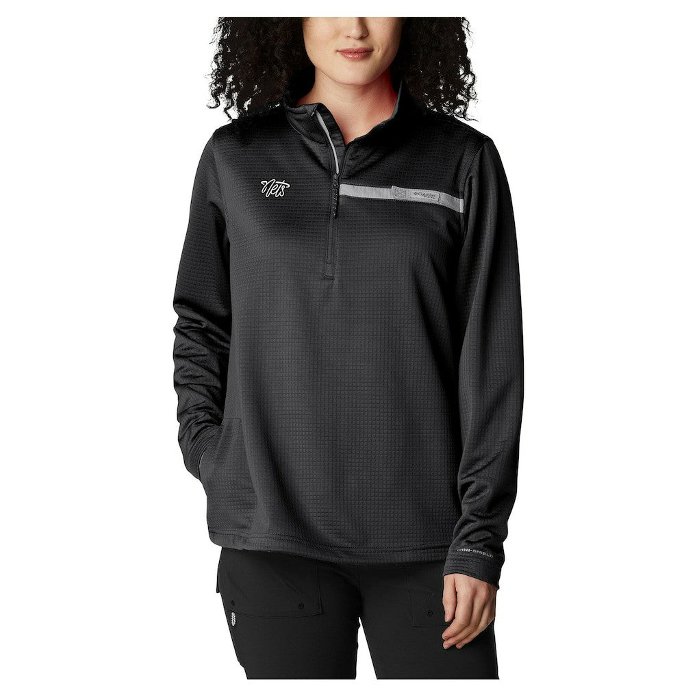 Columbia Brooklyn Nets Women's Skiff Guide Fleece Pullover Top Black