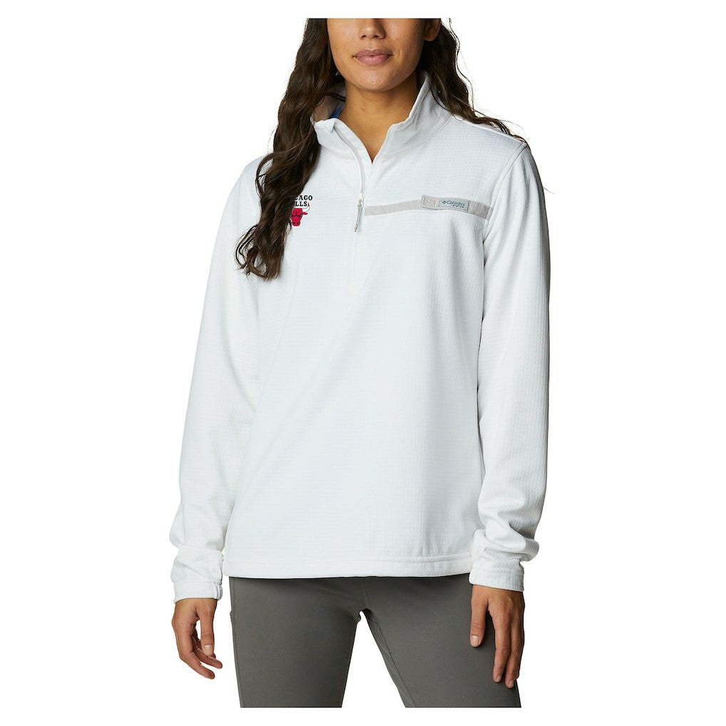Columbia Chicago Bulls Women's Skiff Guide Fleece Pullover Top White