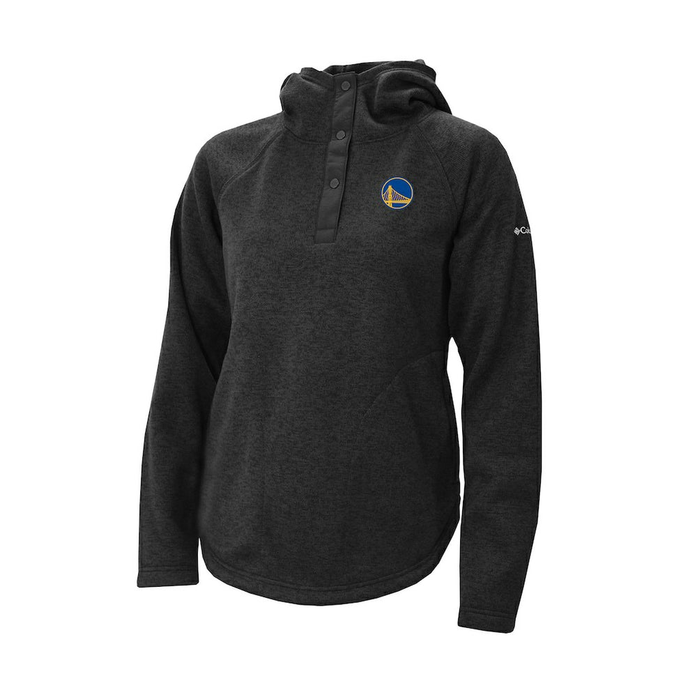 Columbia Golden State Warriors Women's Sweater Weather Quarter-Snap Hoodie Black