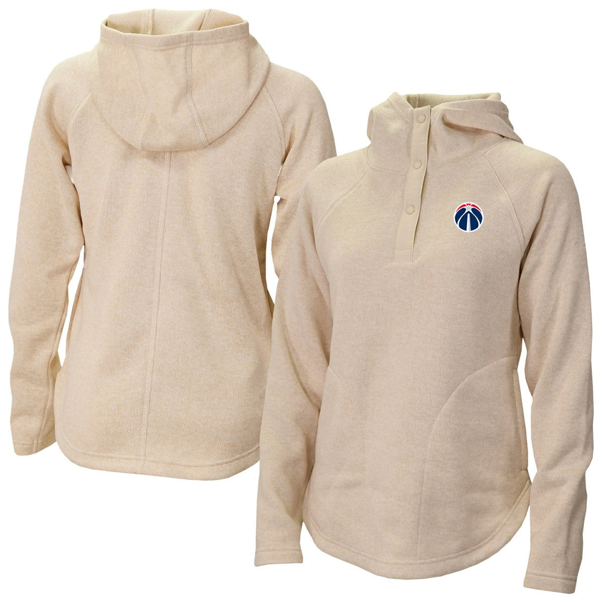 Columbia Washington Wizards Women's Sweater Weather Quarter-Snap Hoodie Natural