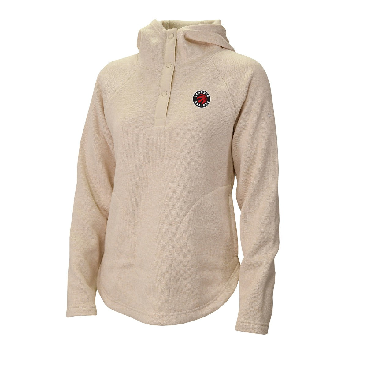 Columbia Toronto Raptors Women's Sweater Weather Quarter-Snap Hoodie Natural