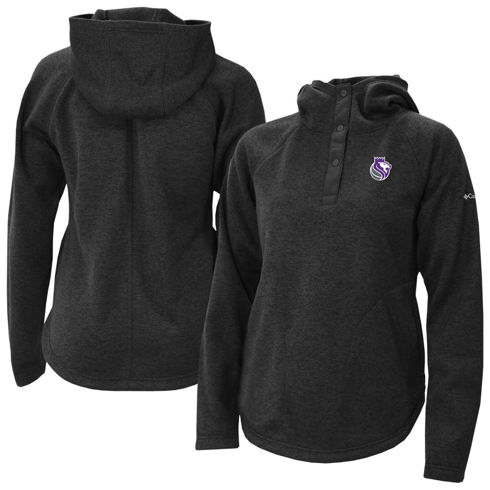 Columbia Sacramento Kings Women's Sweater Weather Quarter-Snap Hoodie Black