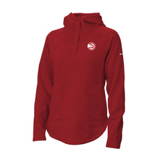 Columbia Atlanta Hawks Women's Sweater Weather Quarter-Snap Hoodie Red