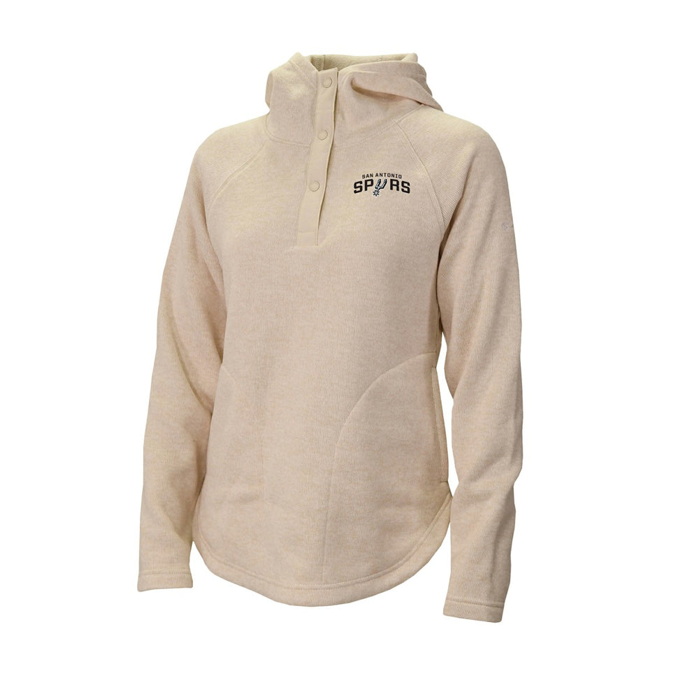 Columbia San Antonio Spurs Women's Sweater Weather Quarter-Snap Hoodie White