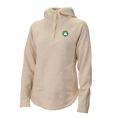 Columbia Boston Celtics Women's Sweater Weather Quarter-Snap Hoodie Natural