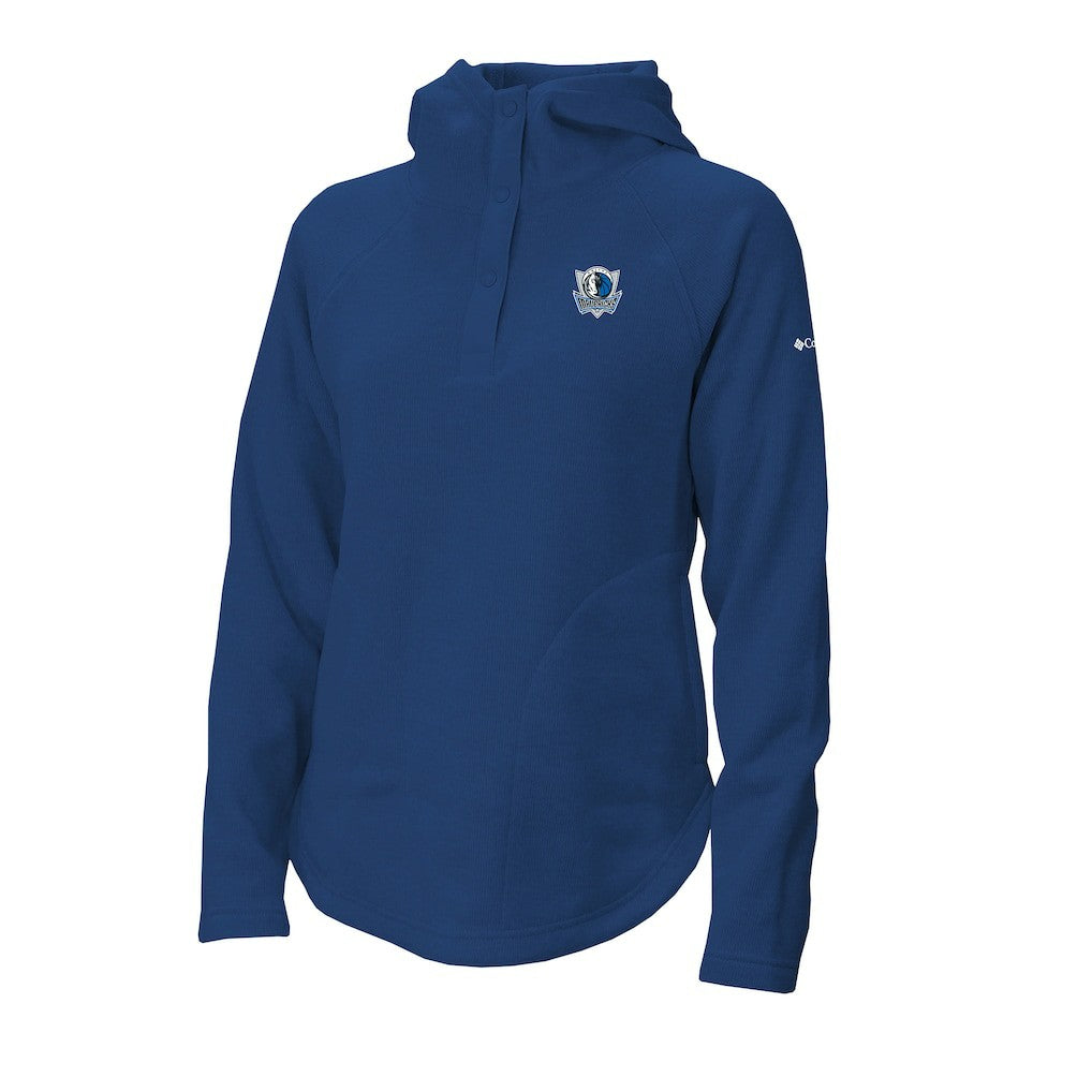 Columbia Dallas Mavericks Women's Sweater Weather Quarter-Snap Hoodie Blue