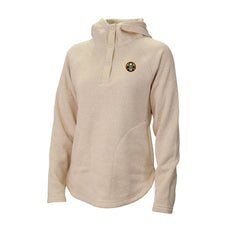 Columbia Denver Nuggets Women's Sweater Weather Quarter-Snap Hoodie White