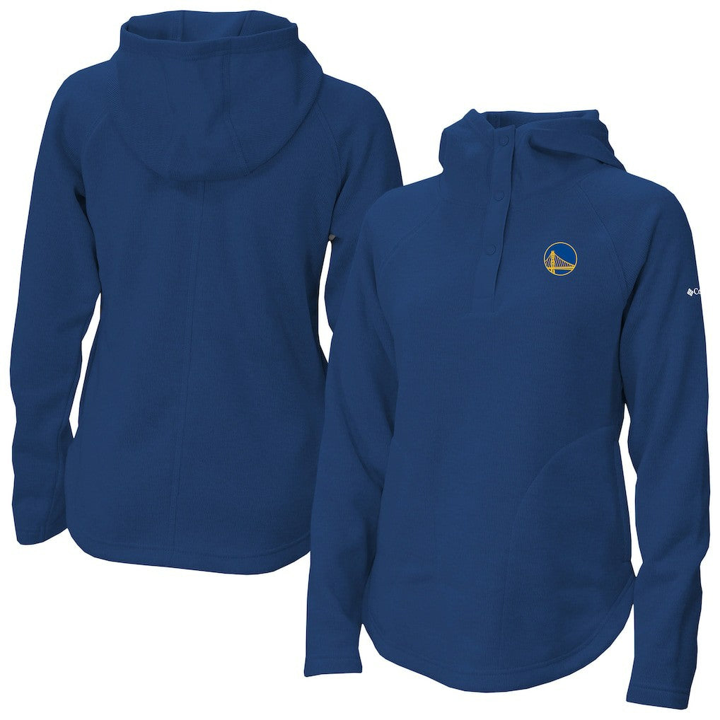 Columbia Golden State Warriors Women's Sweater Weather Quarter-Snap Hoodie Royal