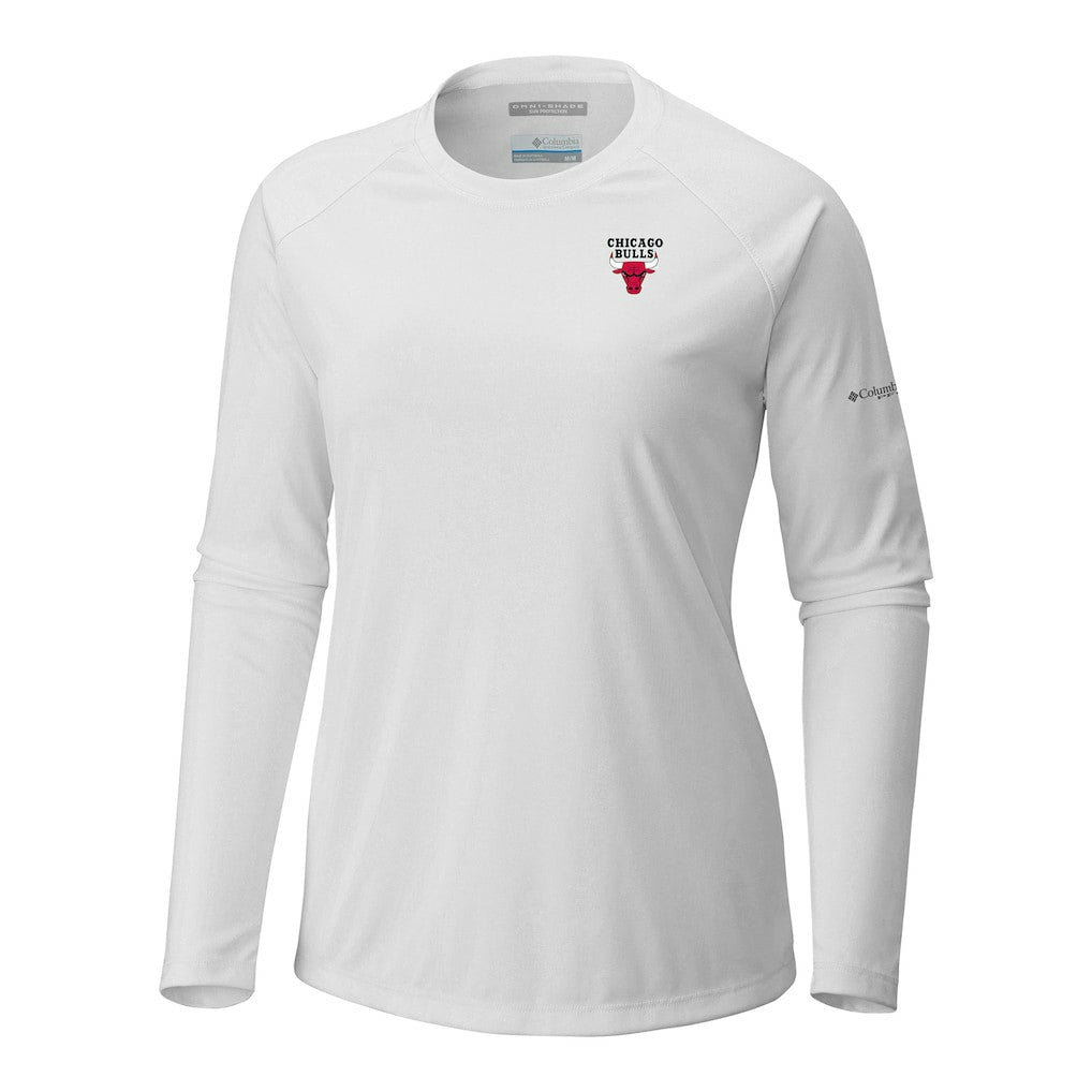 Columbia Chicago Bulls Women's Tidal Tee II Long Sleeve T-Shirt White