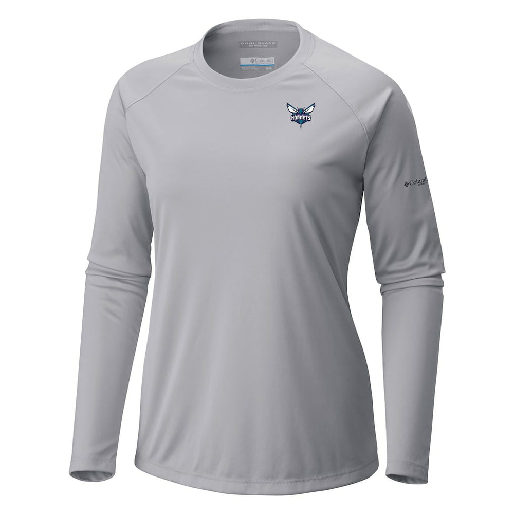 Columbia Charlotte Hornets Women's Tidal Tee II Long Sleeve T-Shirt Gray
