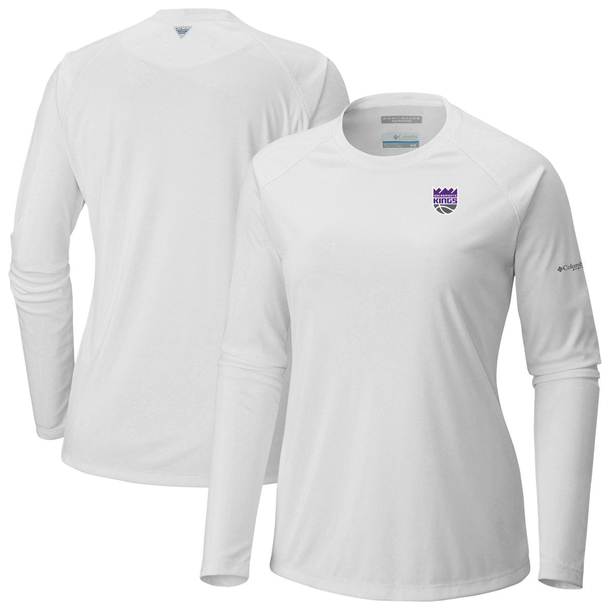 Columbia Sacramento Kings Women's Tidal Tee II Long Sleeve T-Shirt White
