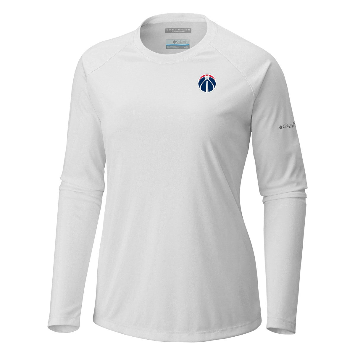 Columbia Washington Wizards Women's Tidal Tee II Long Sleeve T-Shirt White