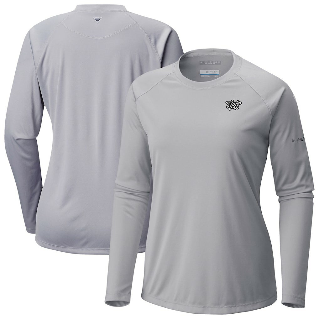 Columbia Brooklyn Nets Women's Tidal Tee II Long Sleeve T-Shirt Gray