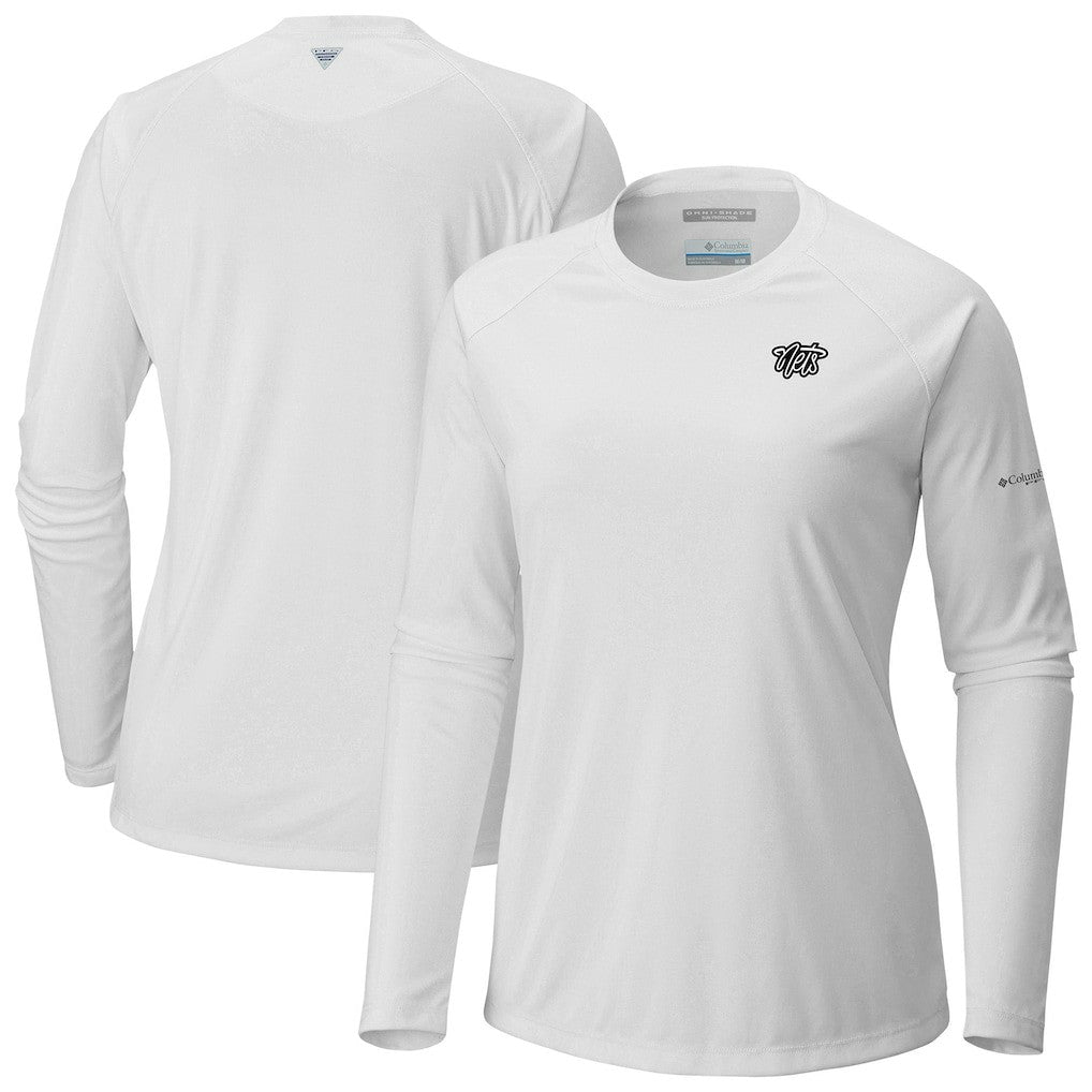 Columbia Brooklyn Nets Women's Tidal Tee II Long Sleeve T-Shirt White