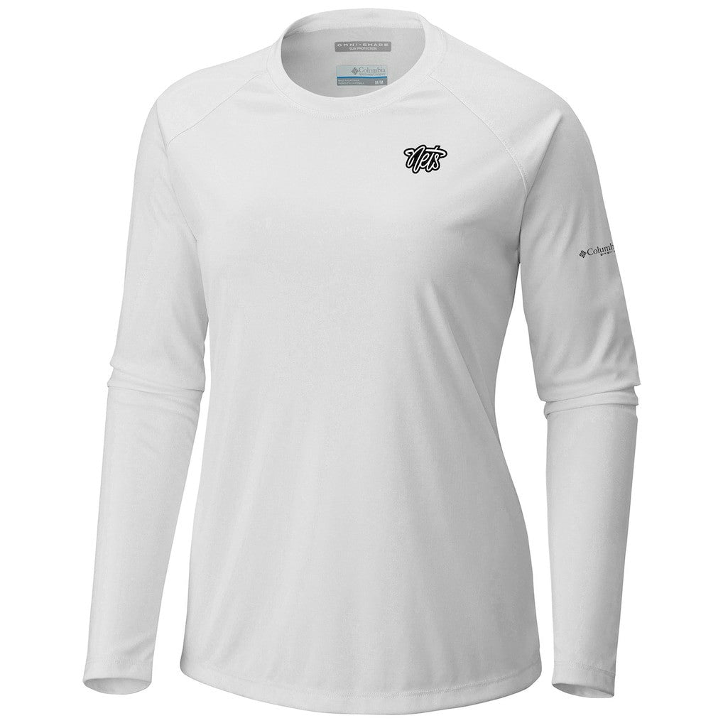 Columbia Brooklyn Nets Women's Tidal Tee II Long Sleeve T-Shirt White