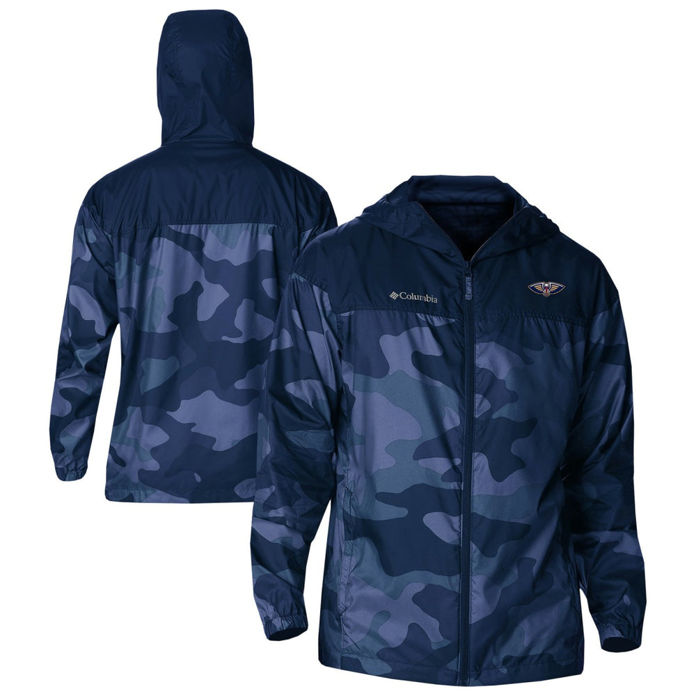 Columbia New Orleans Pelicans Flash Challenger Windbreaker Jacket Navy