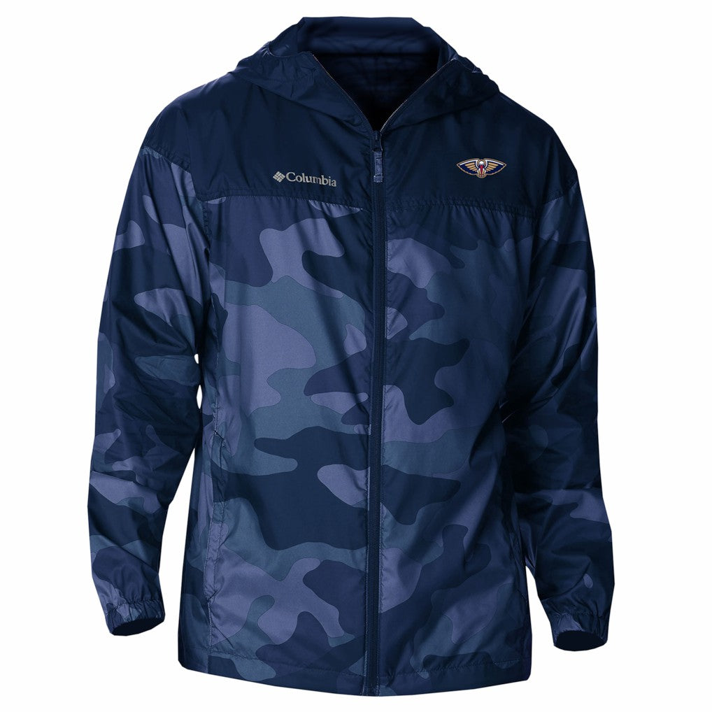 Columbia New Orleans Pelicans Flash Challenger Windbreaker Jacket Navy