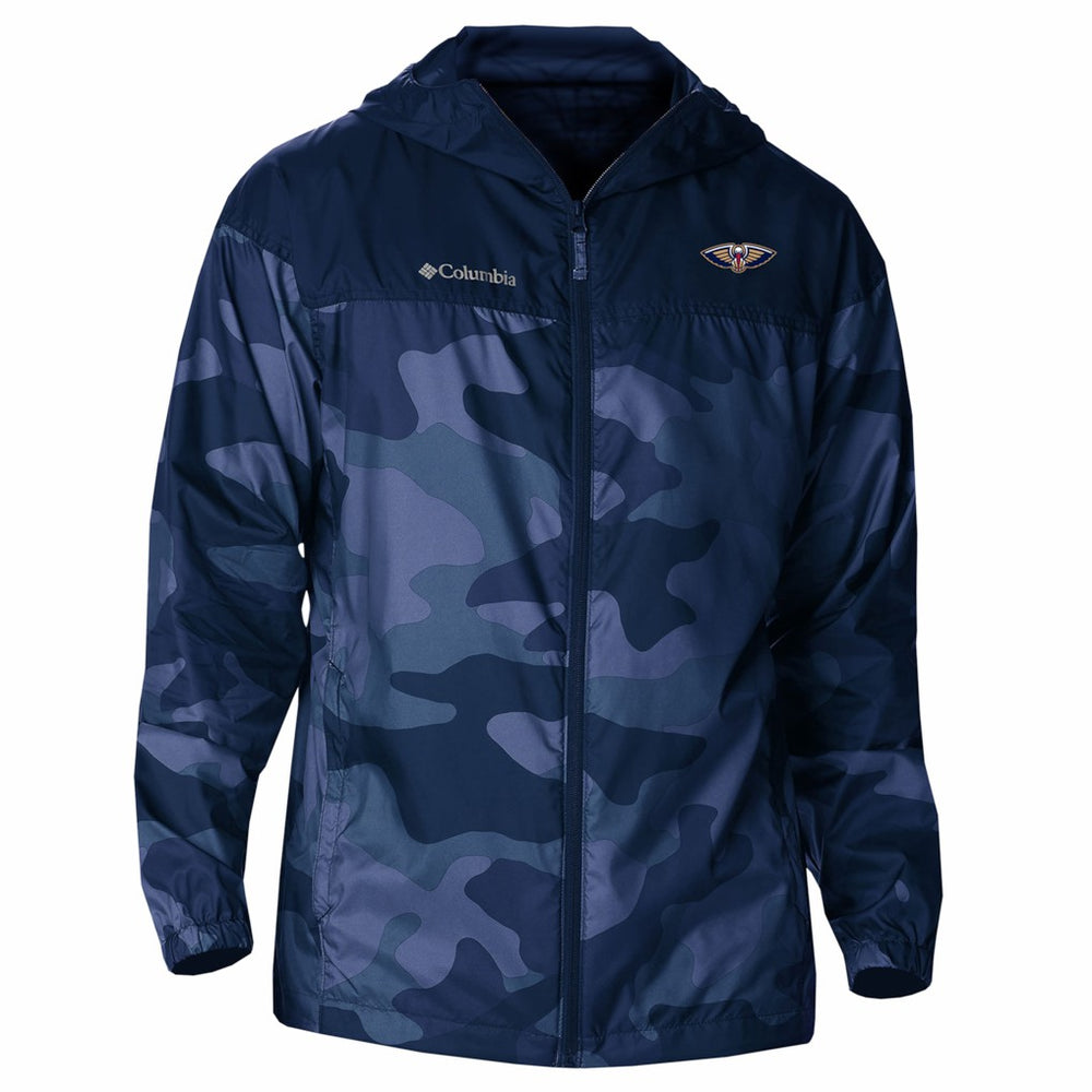 Columbia New Orleans Pelicans Flash Challenger Windbreaker Jacket Navy