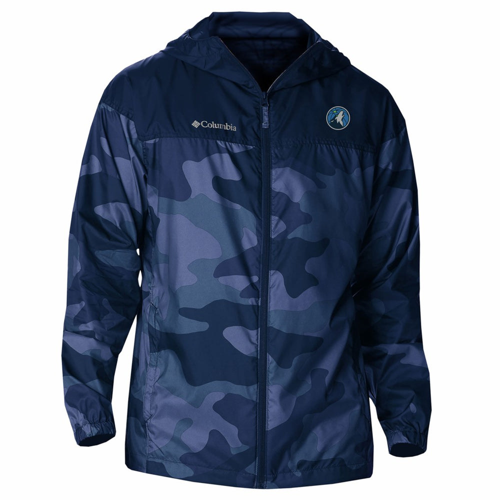 Columbia Minnesota Timberwolves Flash Challenger Windbreaker Jacket Navy
