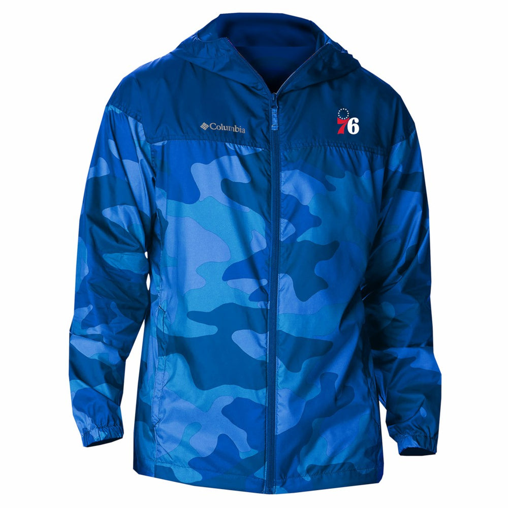 Columbia Philadelphia 76ers Flash Challenger Windbreaker Jacket Blue