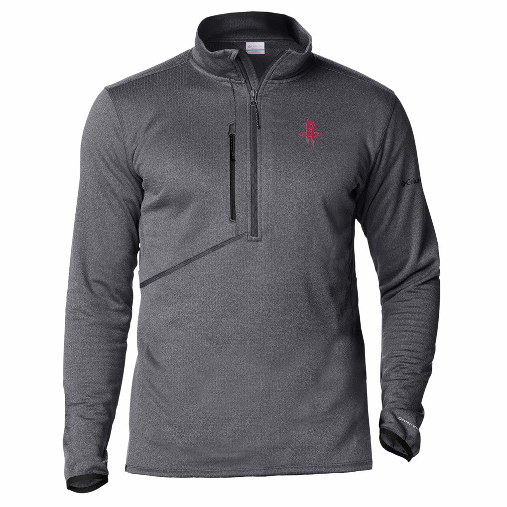 Columbia Houston Rockets Park View Fleece Half-Zip Top Black