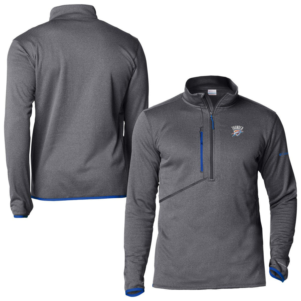 Columbia Oklahoma City Thunder Park View Fleece Half-Zip Top Blue