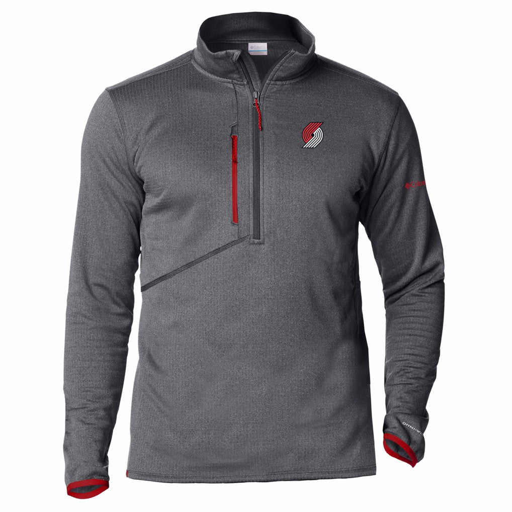 Columbia Portland Trail Blazers Park View Fleece Half-Zip Top Red
