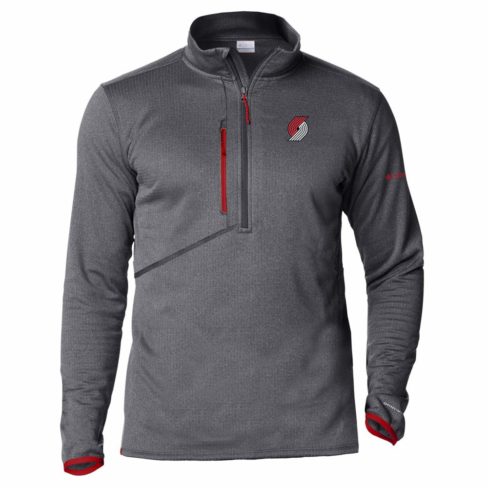 Columbia Portland Trail Blazers Park View Fleece Half-Zip Top Red