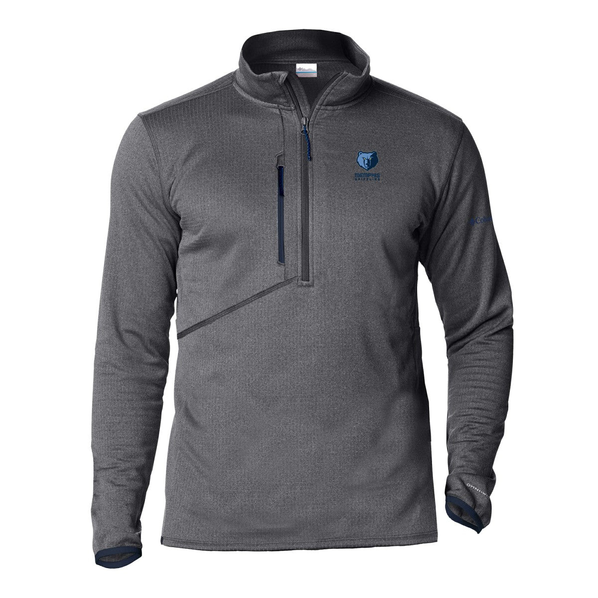 Columbia Memphis Grizzlies Park View Fleece Half-Zip Top Gray