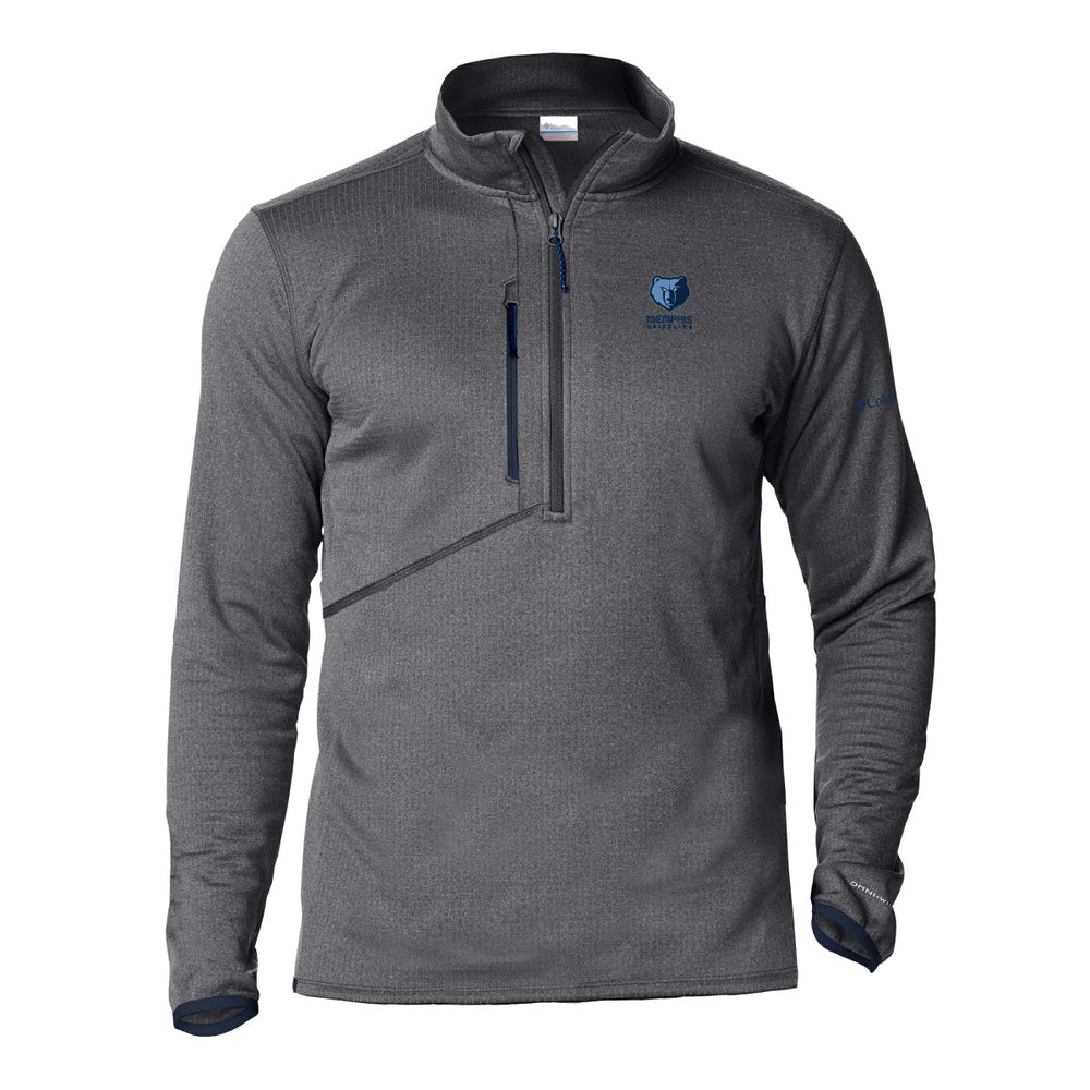 Columbia Memphis Grizzlies Park View Fleece Half-Zip Top Gray