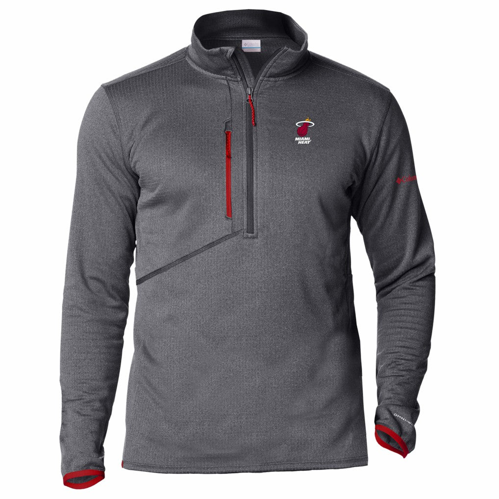 Columbia Miami Heat Park View Fleece Half-Zip Top Red