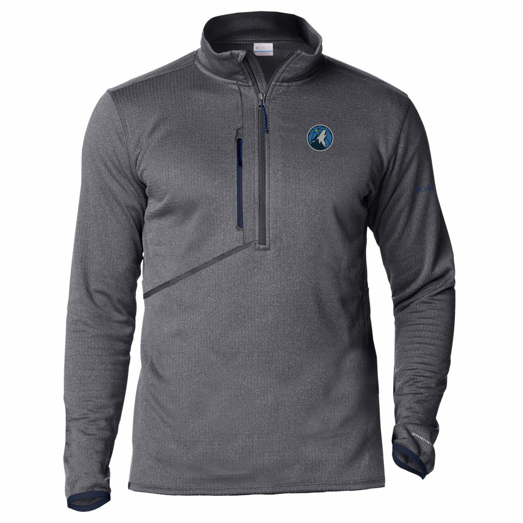 Columbia Minnesota Timberwolves Park View Fleece Half-Zip Top Navy