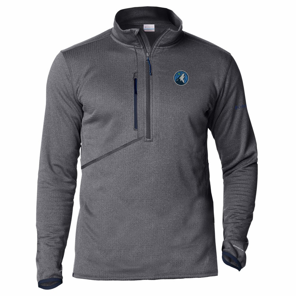 Columbia Minnesota Timberwolves Park View Fleece Half-Zip Top Navy