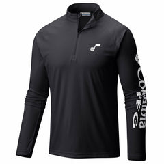 Columbia Utah Jazz PFG Terminal Tackle Quarter-Zip Top Black