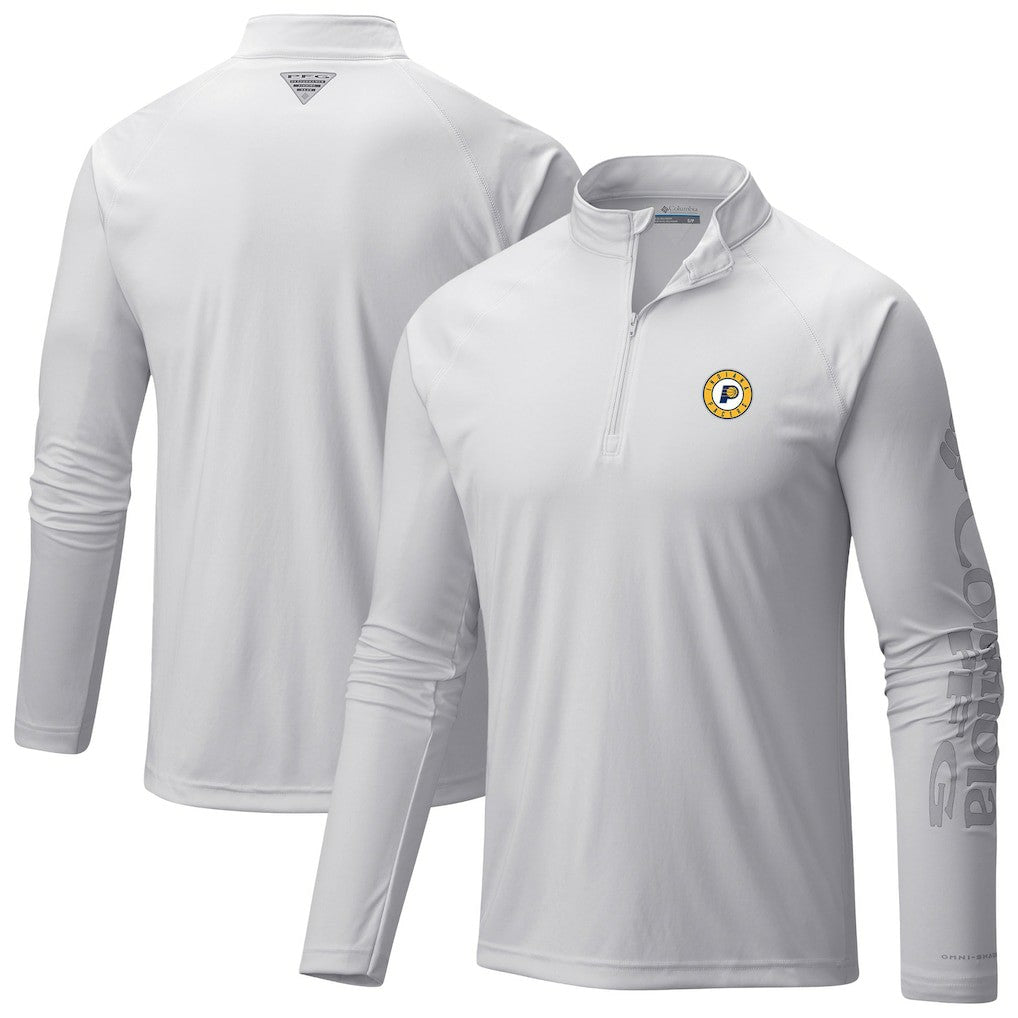 Columbia Indiana Pacers PFG Terminal Tackle Quarter-Zip Top White
