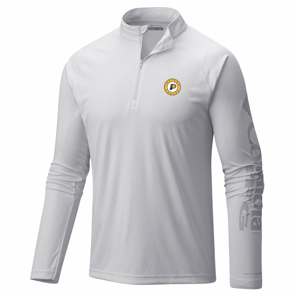 Columbia Indiana Pacers PFG Terminal Tackle Quarter-Zip Top White
