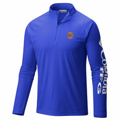 Columbia New York Knicks PFG Terminal Tackle Quarter-Zip Top Blue