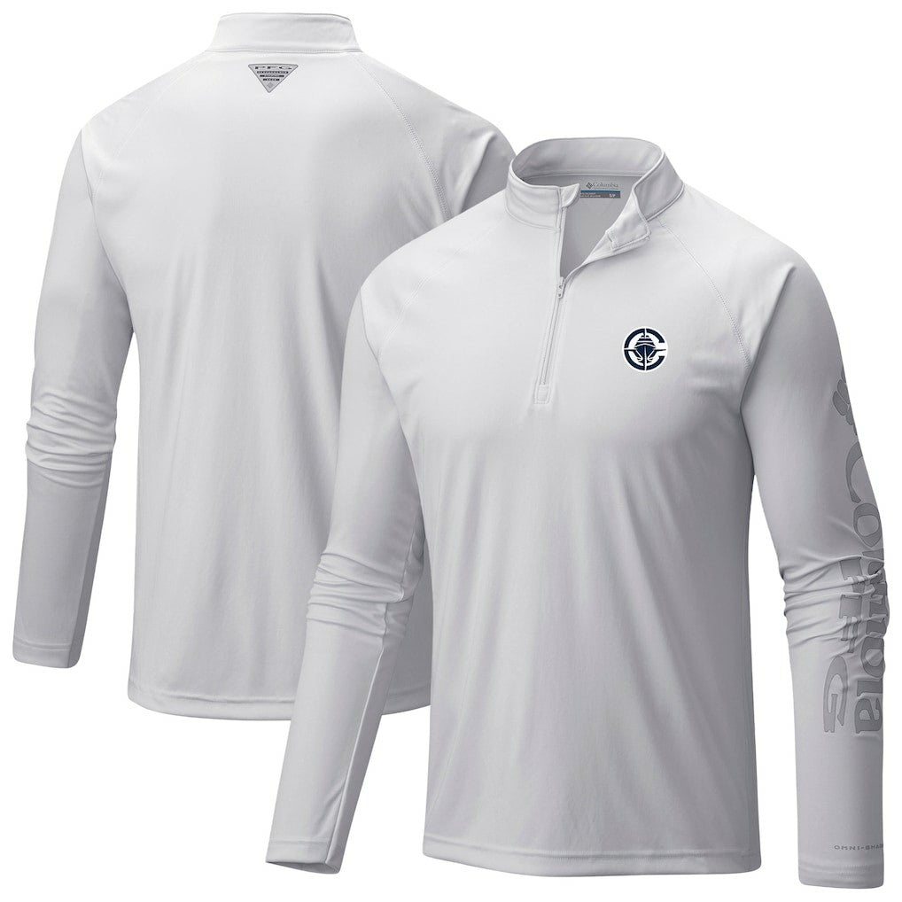 Columbia LA Clippers PFG Terminal Tackle Quarter-Zip Top White