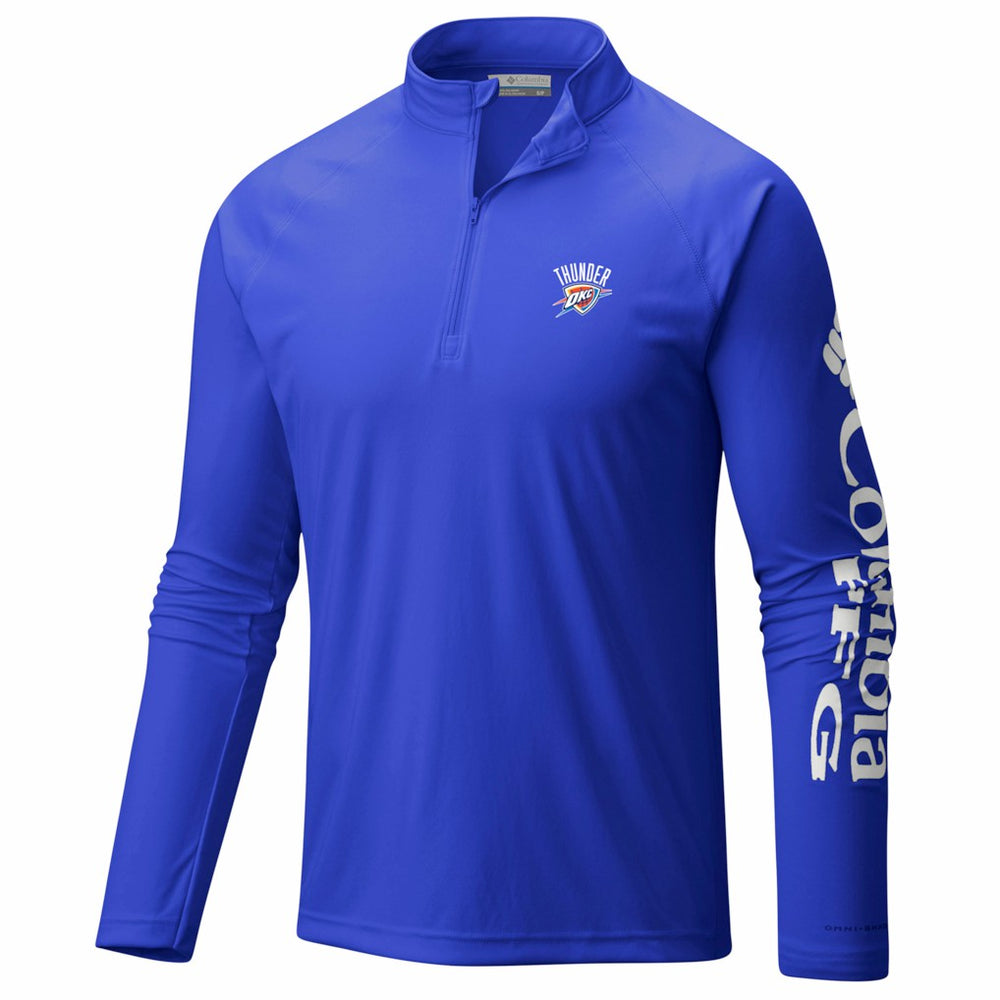 Columbia Oklahoma City Thunder PFG Terminal Tackle Quarter-Zip Top Blue