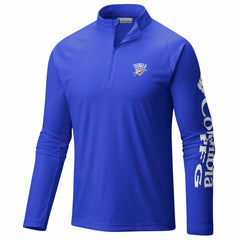 Columbia Oklahoma City Thunder PFG Terminal Tackle Quarter-Zip Top Blue