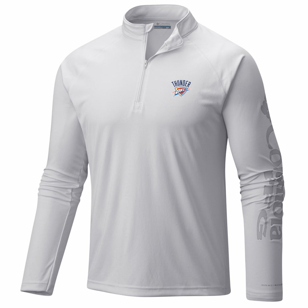 Columbia Oklahoma City Thunder PFG Terminal Tackle Quarter-Zip Top White