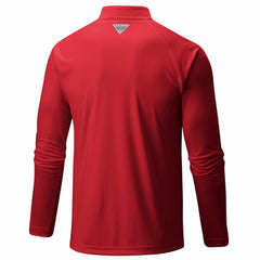 Columbia Miami Heat PFG Terminal Tackle Quarter-Zip Top Red