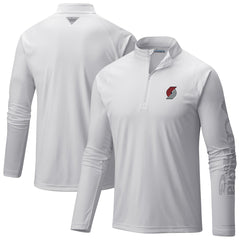 Columbia Portland Trail Blazers PFG Terminal Tackle Quarter-Zip Top White