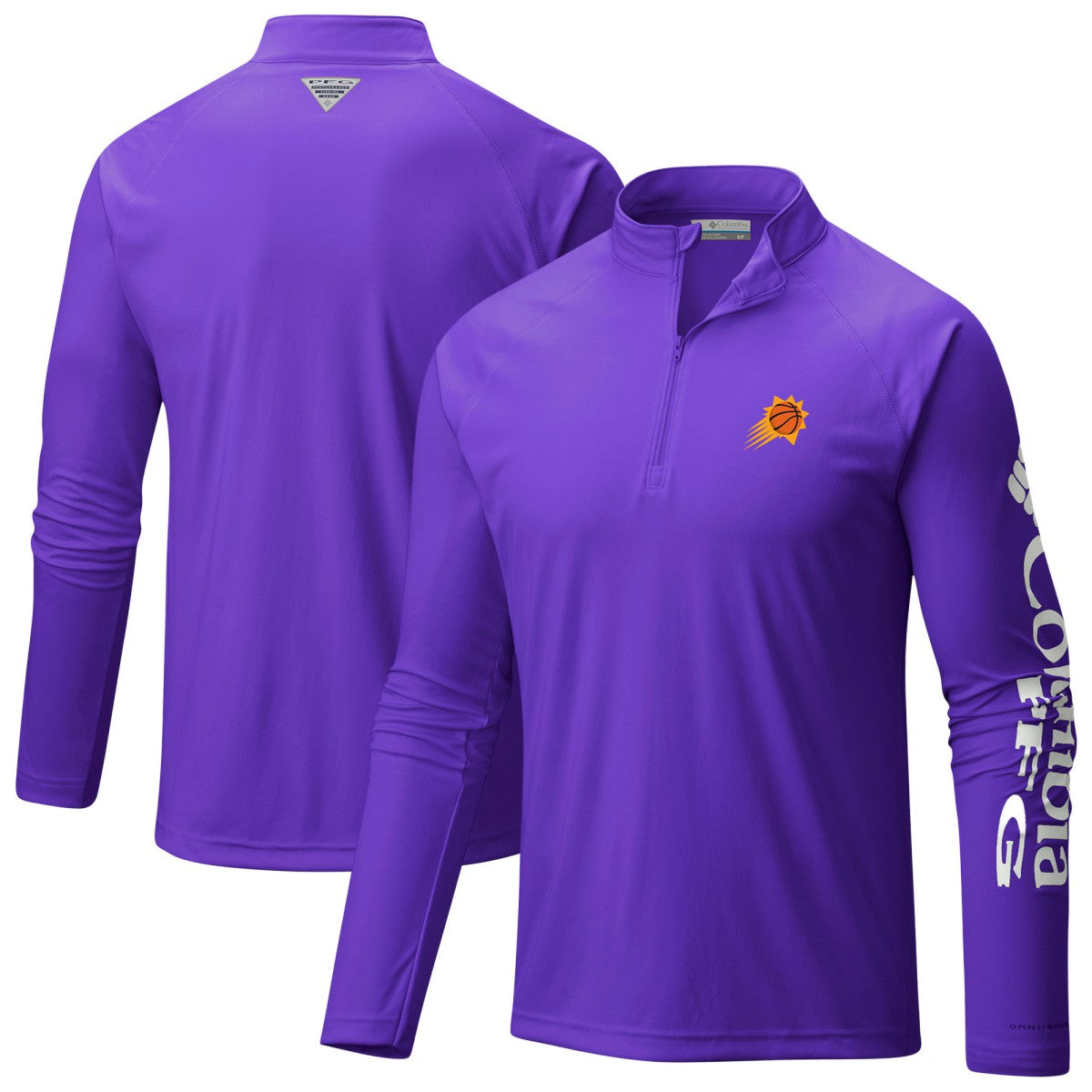 Columbia Phoenix Suns PFG Terminal Tackle Quarter-Zip Top Purple